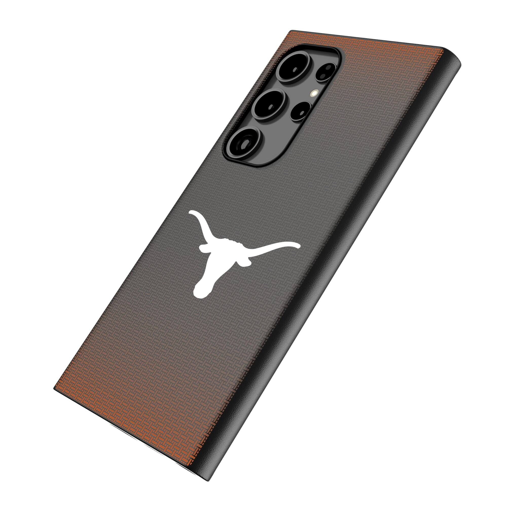 Alt View 1. Keyscaper - Texas Longhorns Linen Galaxy Magnetic Bump Case - S25 Ultra - Black.