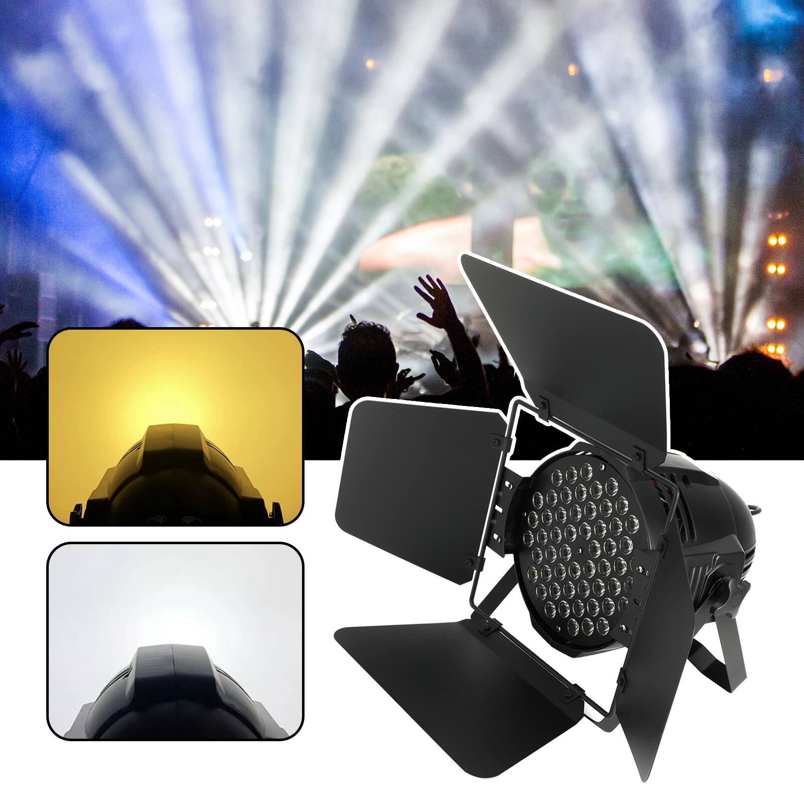 Back. Topteng - 54 LED Stage Par Light - 110W DMX512 Uplight, Cool/Warm White, Sound/Auto Control, for DJ Disco Party & Wedding.