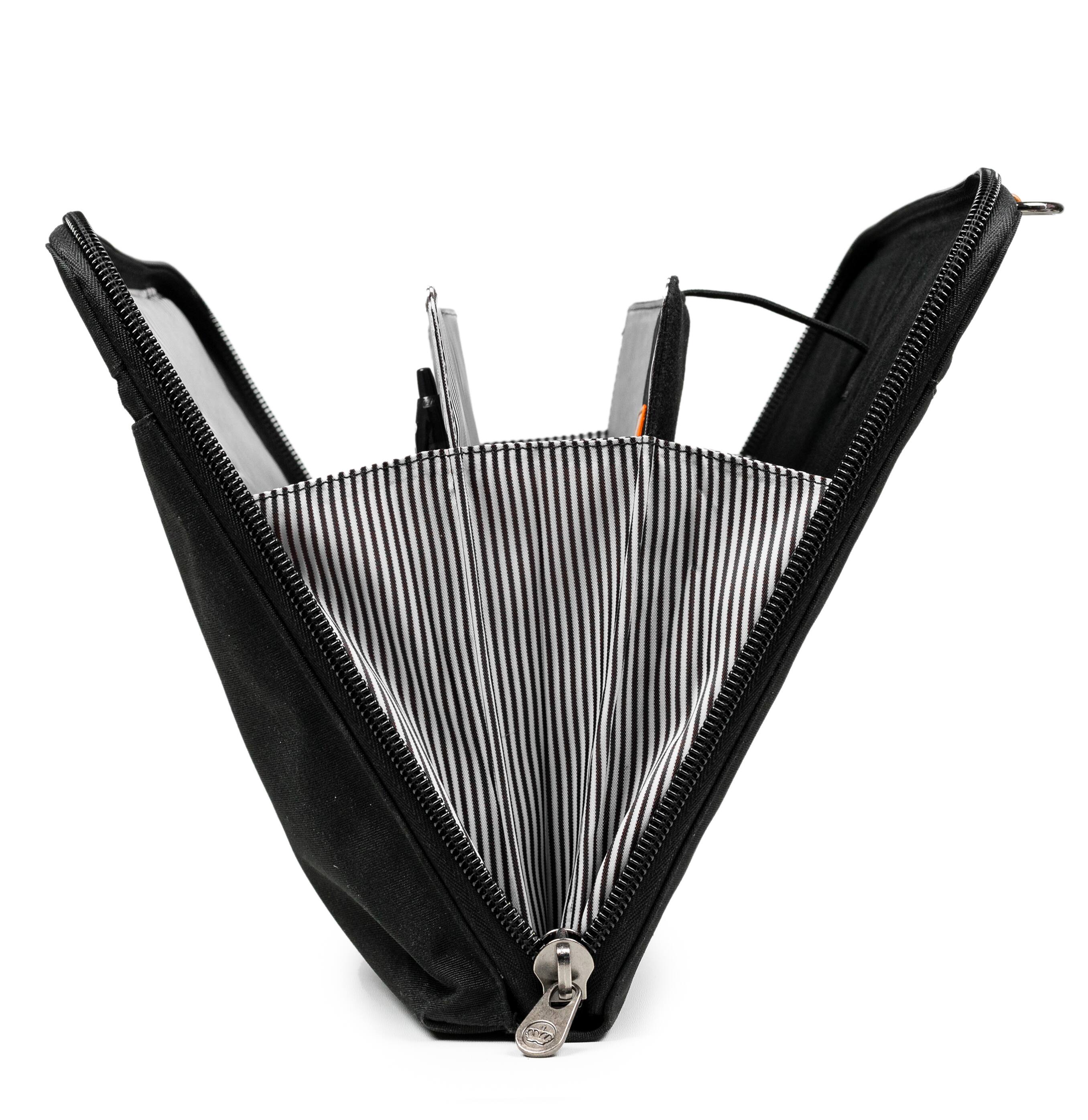 Alt View 12. PKG - Wellington Accordion Laptop Folio - Grey/Tan.