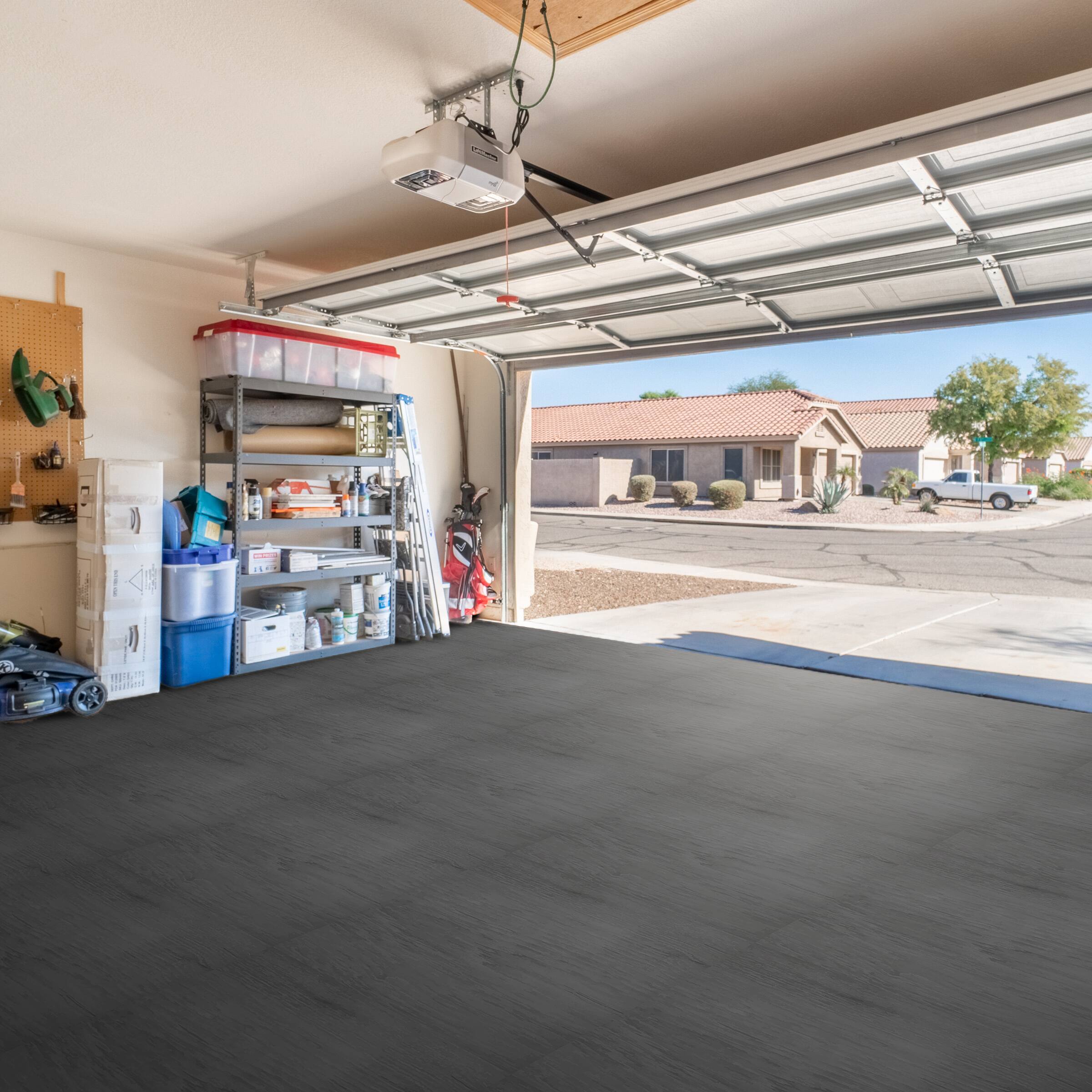 Alt View 5. Sorbus - Sorbus 144 Sq. Ft. Wood Grain Floor Tiles Foam Mat EVA Interlocking Mats Tile 3/8-Inch Thick Flooring Mats w/Borders - Light Carbon.