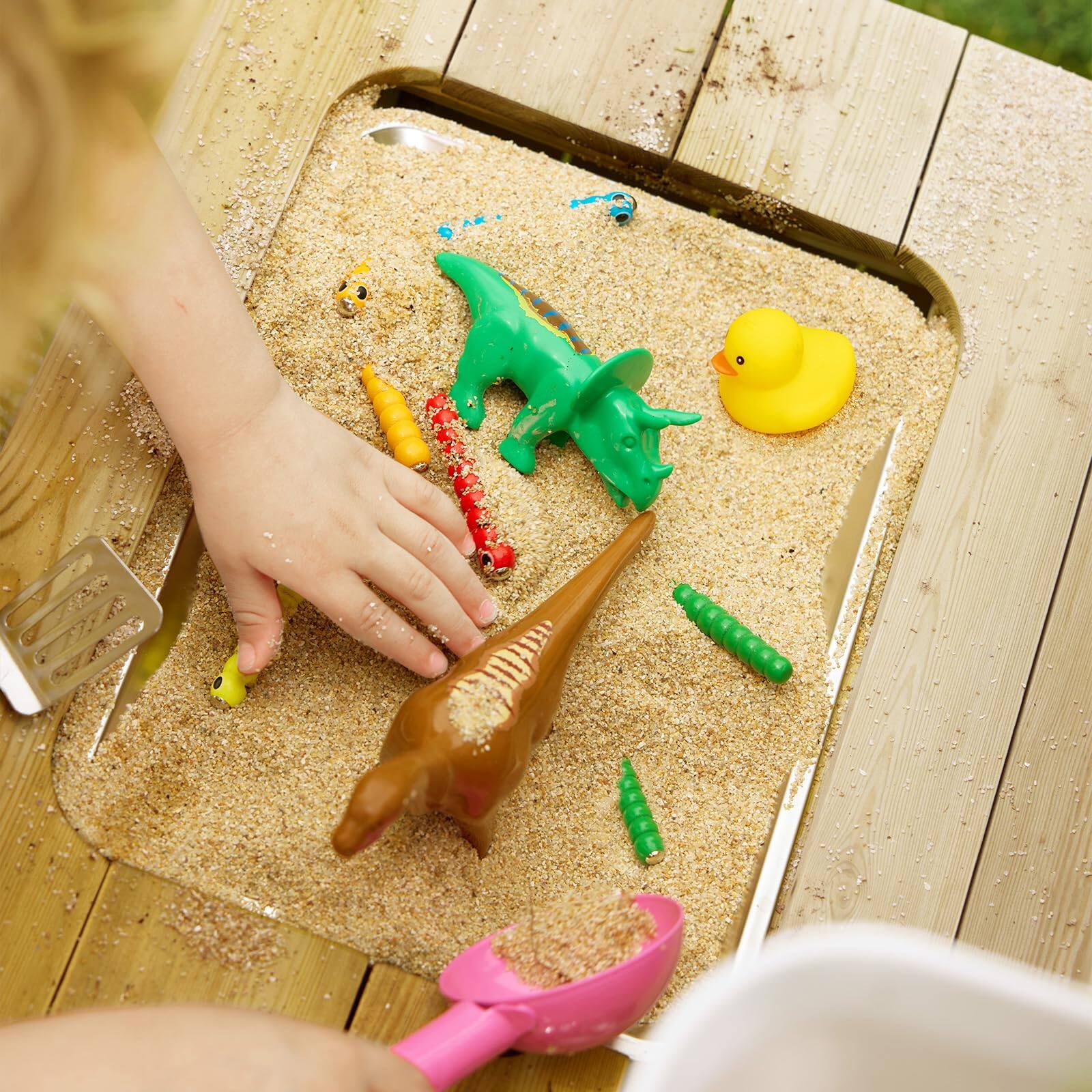 Alt View 7. Tiny Land - Mud Kitchen for Kids, Outdoor Wooden Play Kitchen with 4.5L Water Tank and Working Faucet.