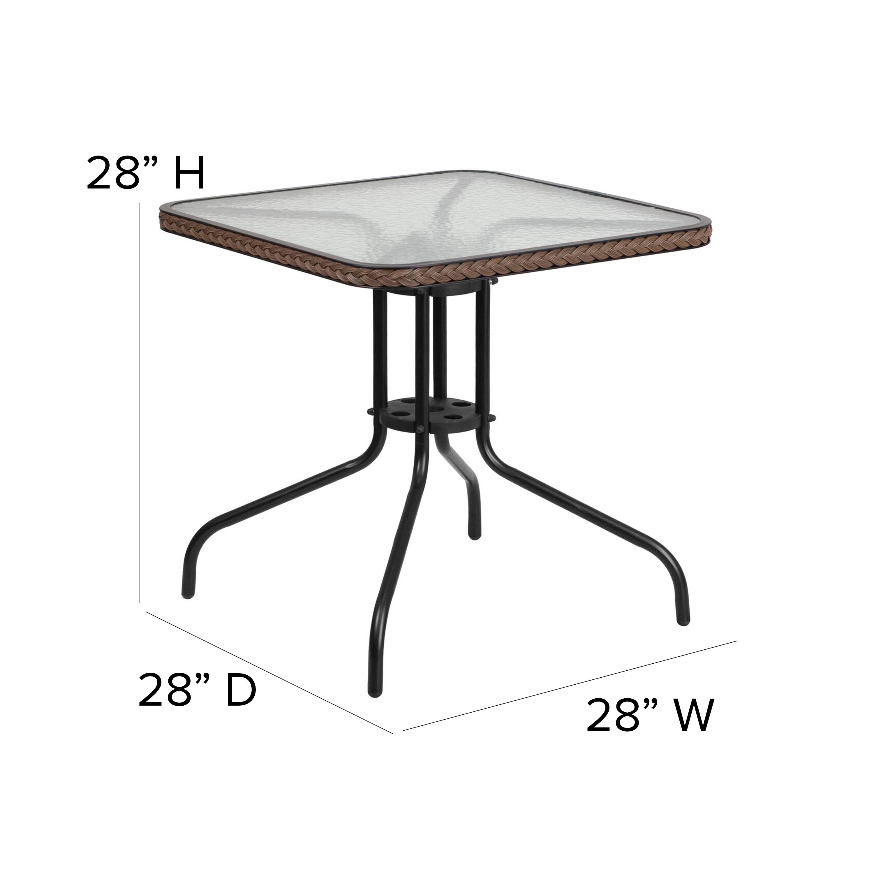 28" H  
28" D  
28" W
