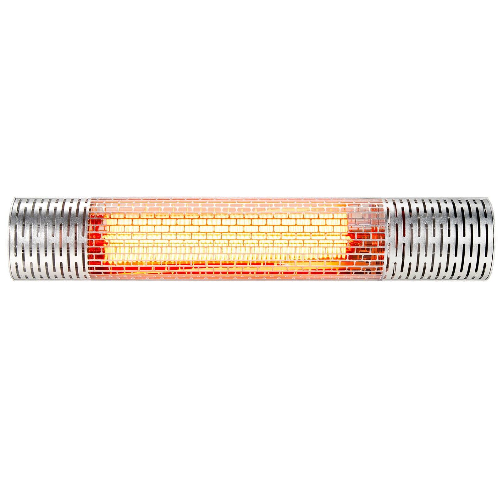 Angle. Sugift - 1500W Wall-Mounted Far Infrared Heater Electric Heater Longwave Infrared Heater - Silver.