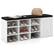 Front. Costway - Shoe Bench with Padded Cushion 9-cube Adjustable Storage Shoe Rack White - White.