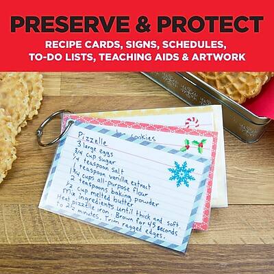 **PRESERVE & PROTECT**  
RECIPE CARDS, SIGNS, SCHEDULES, TO-DO LISTS, TEACHING AIDS & ARTWORK

---

**Pizzelle Cookies**

- 3/4 large eggs
- 3/4 cup sugar
- 1 teaspoon salt
- 2 cups all-purpose flour
- 1 teaspoon vanilla extract
- 1/2 cup melted butter
- 1/2 teaspoon baking powder

Heat ingredients until thick and soft.  
Heat pizzelle iron for 2 minutes.  
Bake for 45 seconds.  
Trim browned edges.