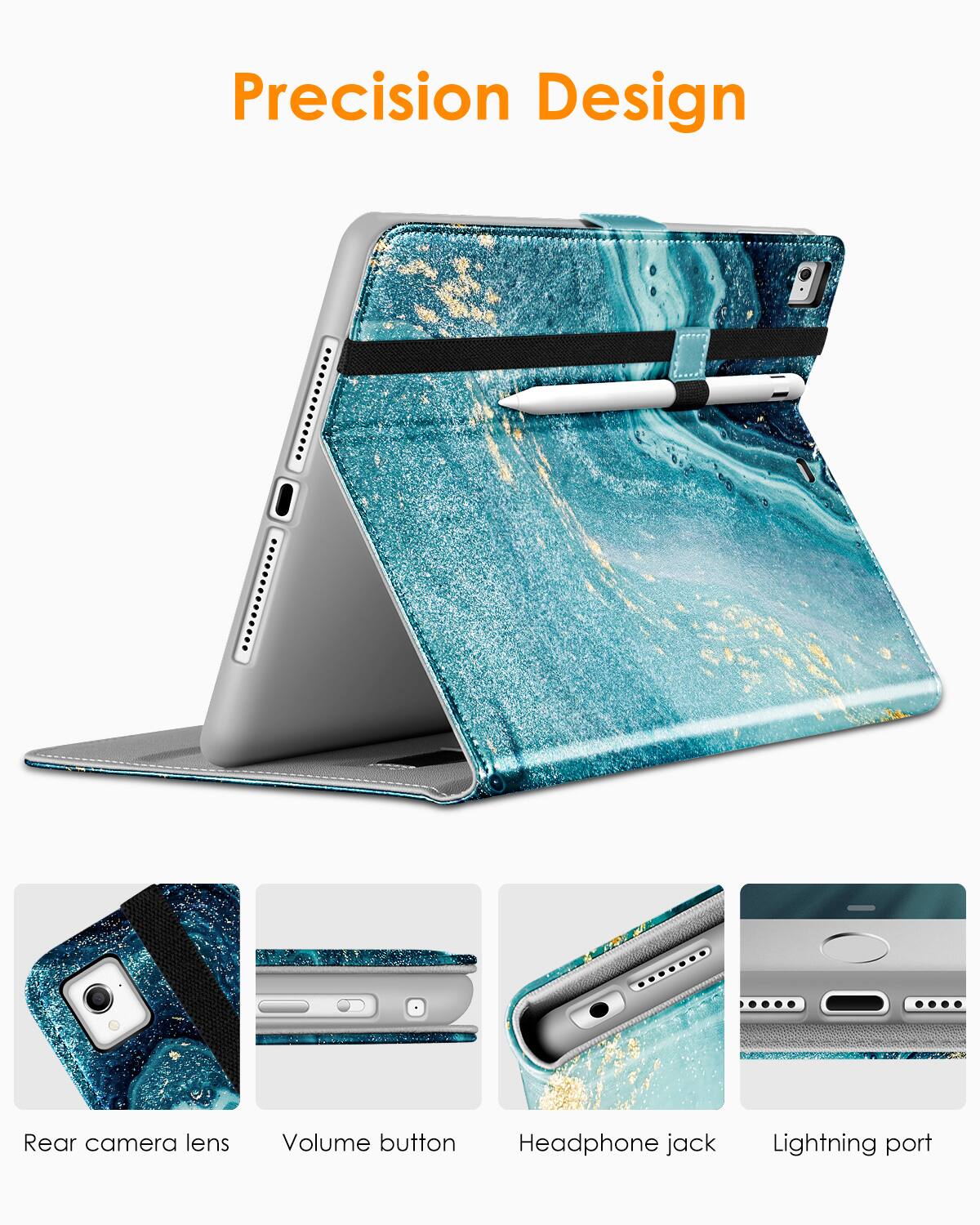 Precision Design

- Rear camera lens
- Volume button
- Headphone jack
- Lightning port