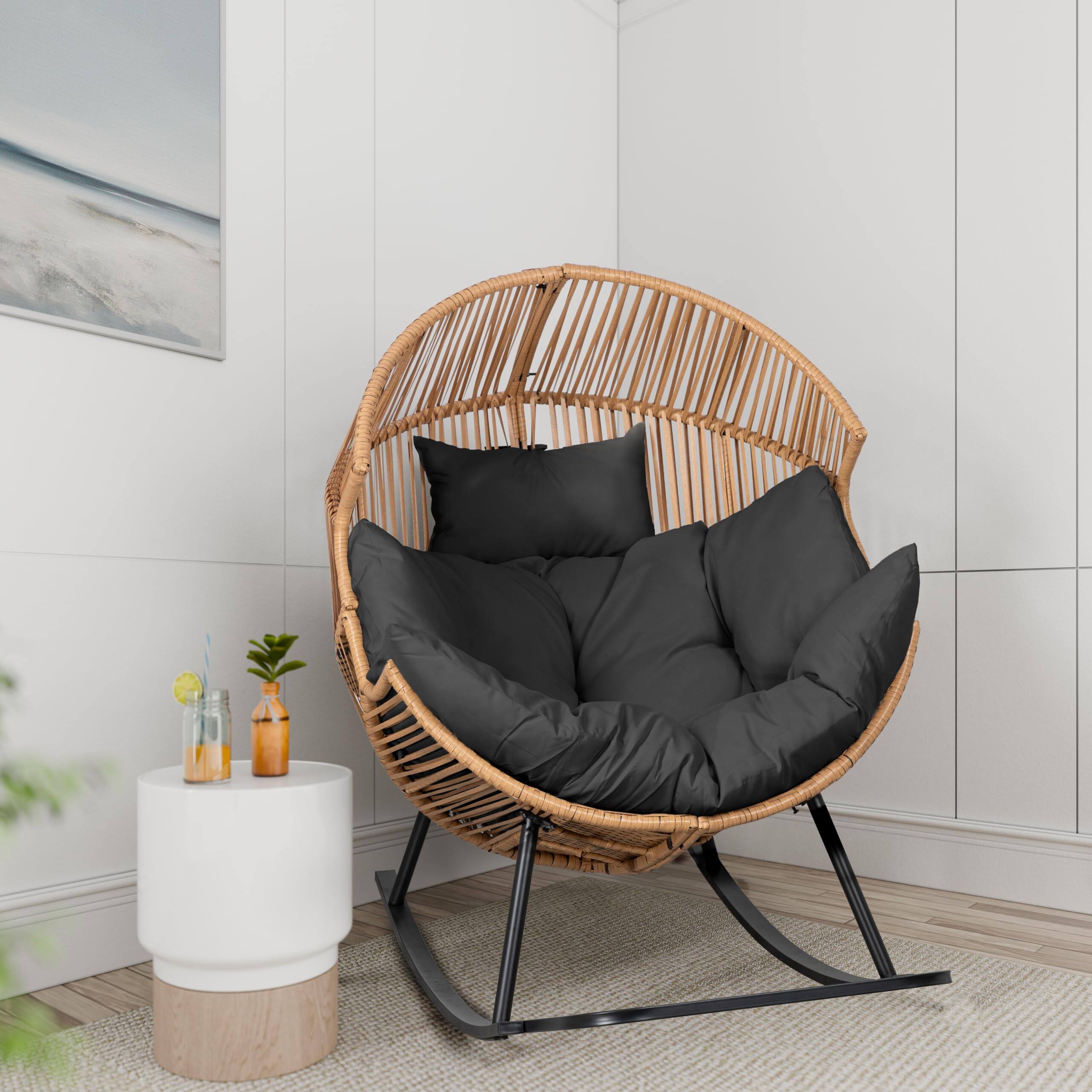 Grey Rocking Egg Chair