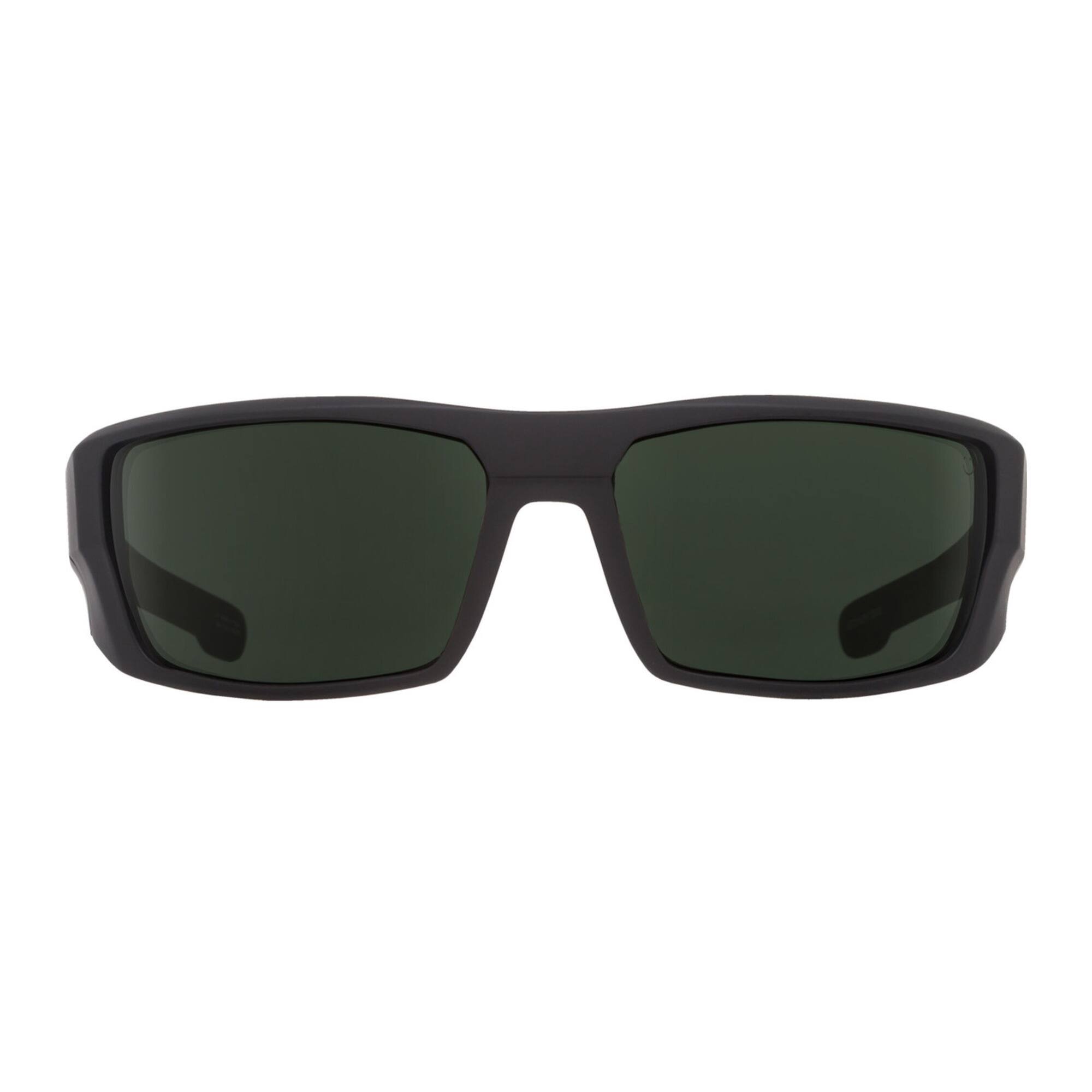 Angle. Spy Optic - Spy Optic Dirk Wrap Men's Sunglasses (Soft Matte Black/Happy Gray Green Polar) - Matte Black.