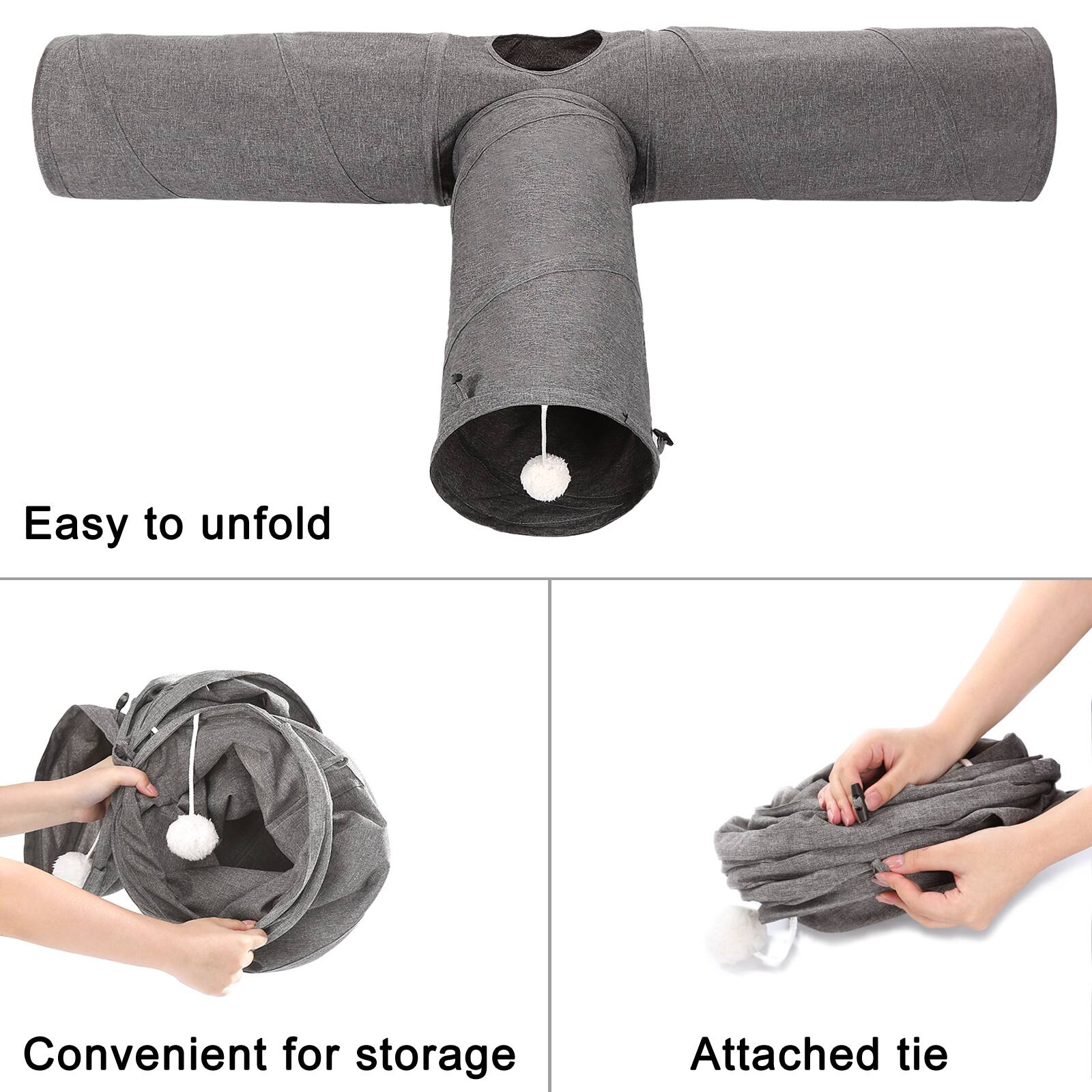 Easy to unfold, Convenient for storage, Attached tie