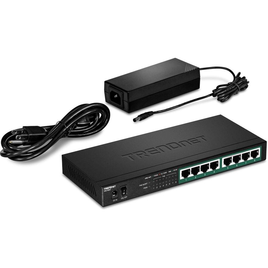 TRENDNET

TRENDNET

LAN 1-8
POWER
DC IN
DC/AC
ON/OFF

POWER
1 2 3 4 5 6 7 8