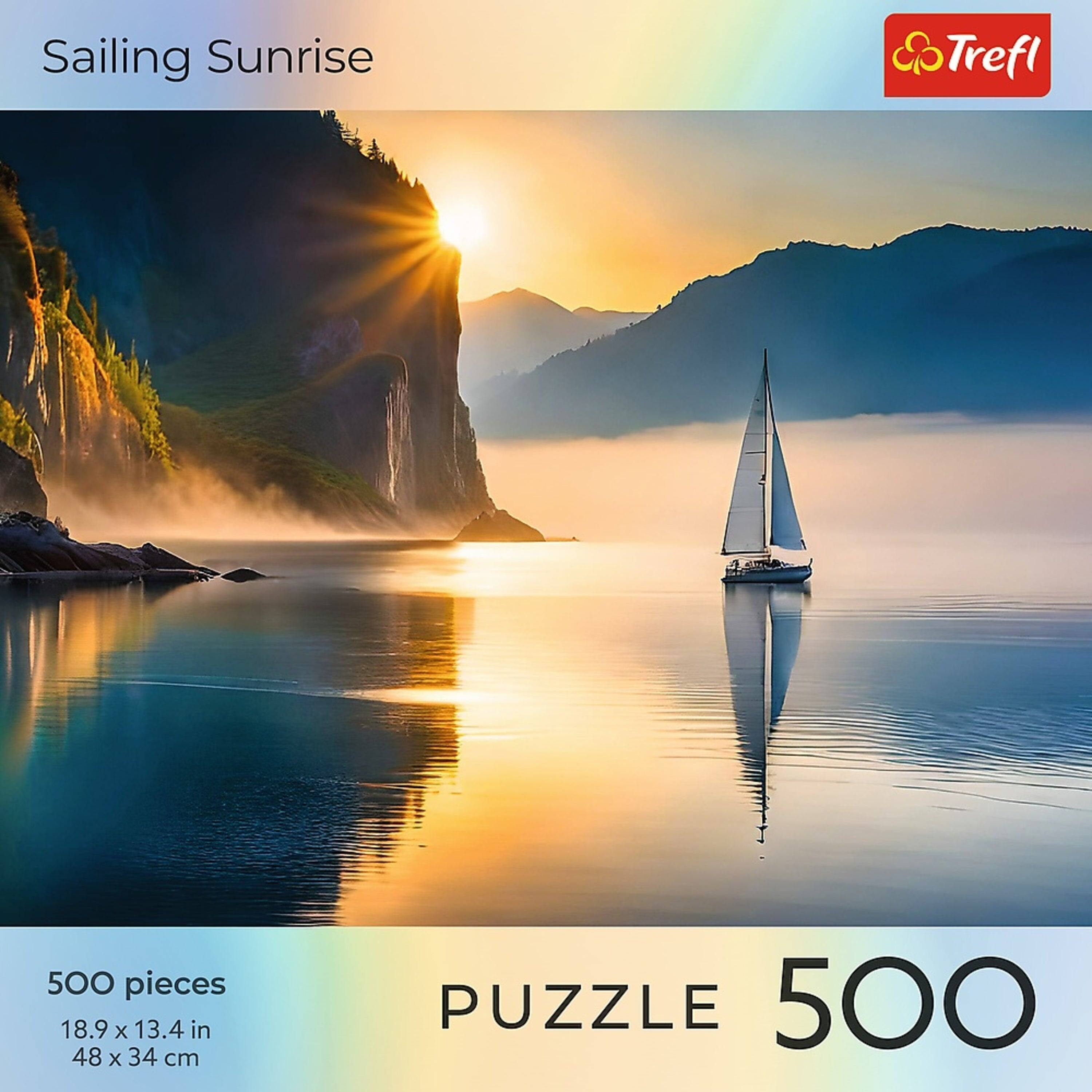 Sailing Sunrise  
Trefl  

500 pieces  
18.9 x 13.4 in  
48 x 34 cm  

PUZZLE 500