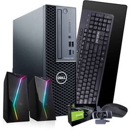 Dell - Refurbished Excellent - Precision 3431 Desktop Computer-Intel i5-NVIDIAQuadro P620-32GB RAM-500GB+2TB SSD-Spkr--Win 11 Pro - Black