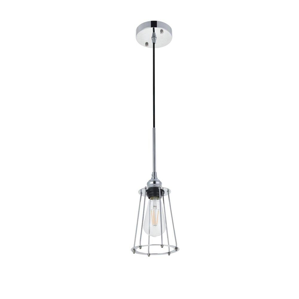 Alt View 3. Living District - Auspice 1 Light Chrome Pendant - Chrome.