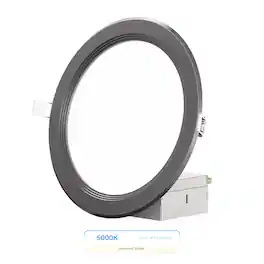 Infibrite - 6 In. Ultra-Thin Recessed LED Downlight 12W 1050LM Daylight Wet Rated, Triac Dimmable Trim 6-Pack - Black