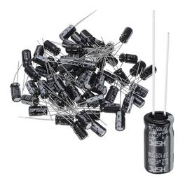 Unique Bargains - 2.2uF 250V 6x11mm Electrolytic Capacitor, 105C High Temp Radial Leads, for TVs/LCDs/VCD, 60pcs - Black