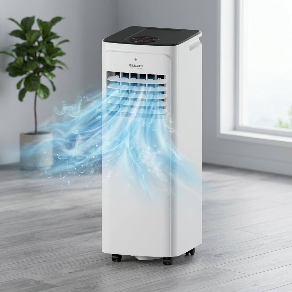 Front. Airplus - Airplus 11000 BTU Portable Air Conditioner with Remote Control, Dehumidifier and Fan - White.