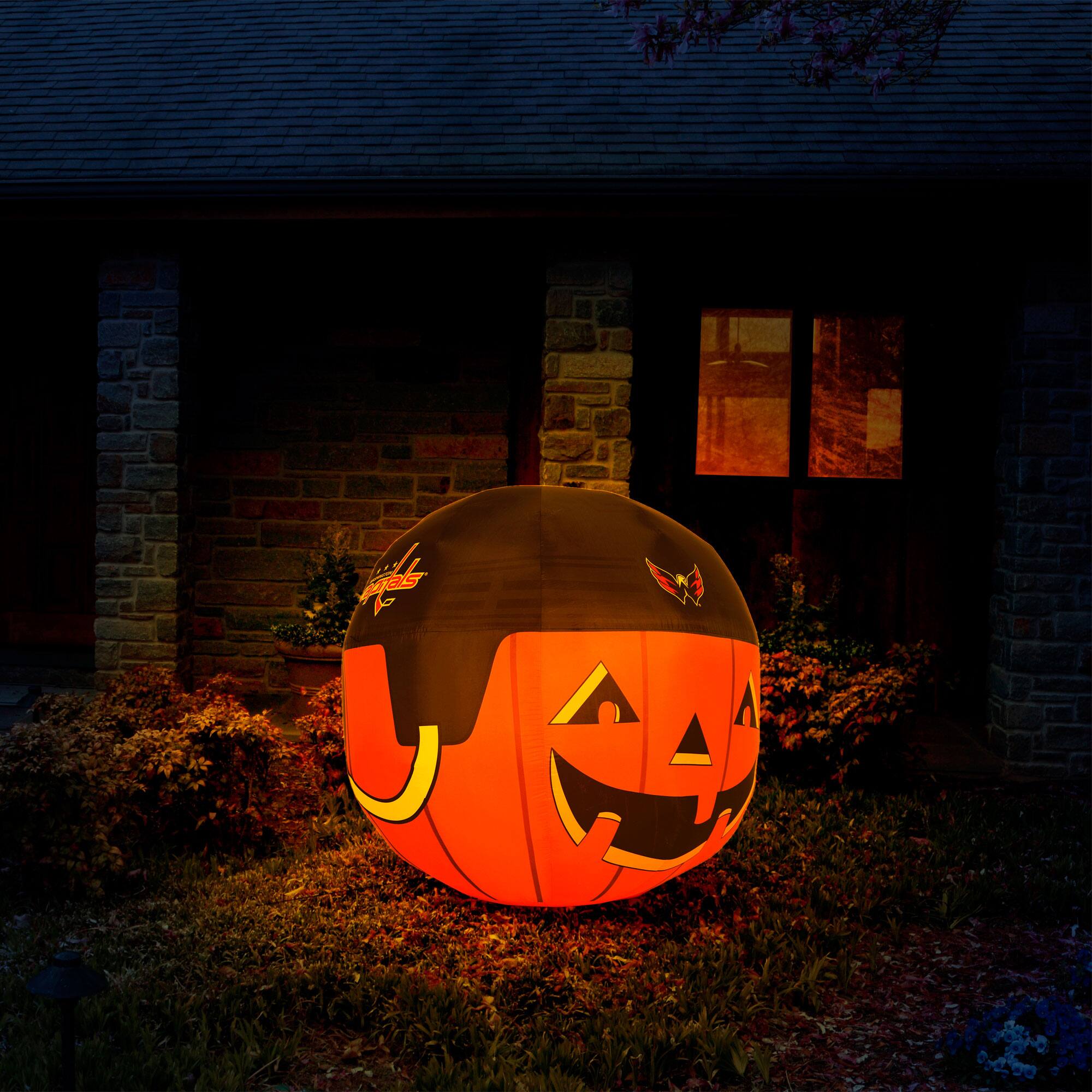 Alt View 2. Sporticulture - Washington Capitals Jack-O-Helmet Inflatable - Multicolor.