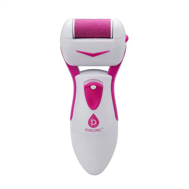 Front. Pursonic - Pursonic Battery Operated Callus Remover, Foot Spa, And Foot Smoother - Pink - Pink.