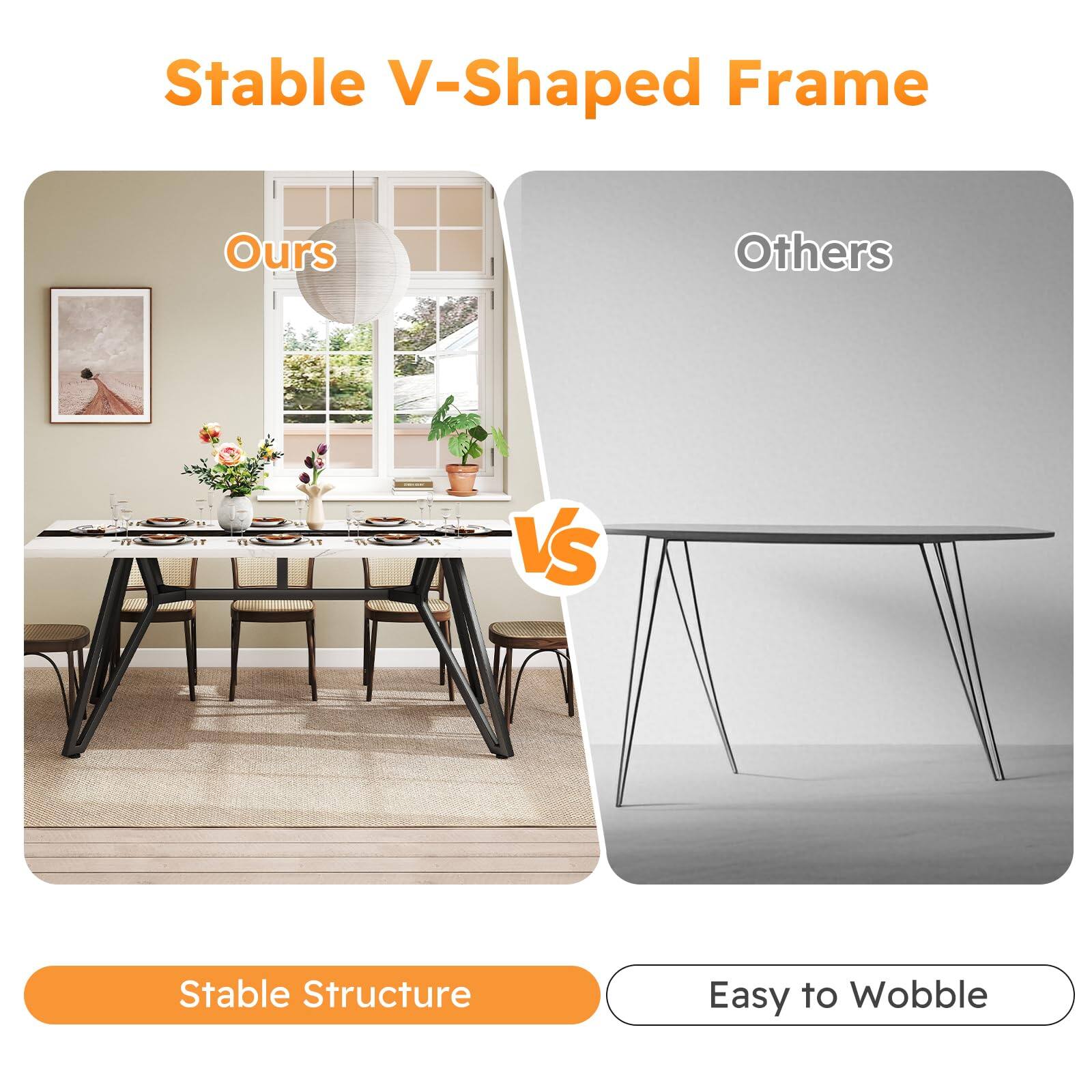 Stable V-Shaped Frame

Ours vs Others

Stable Structure

Easy to Wobble