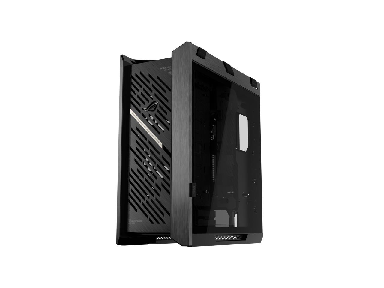Alt View 5. ASUS - the rog strix helios ii is an eatx mid-tower gaming pc case featuring dual - Black.