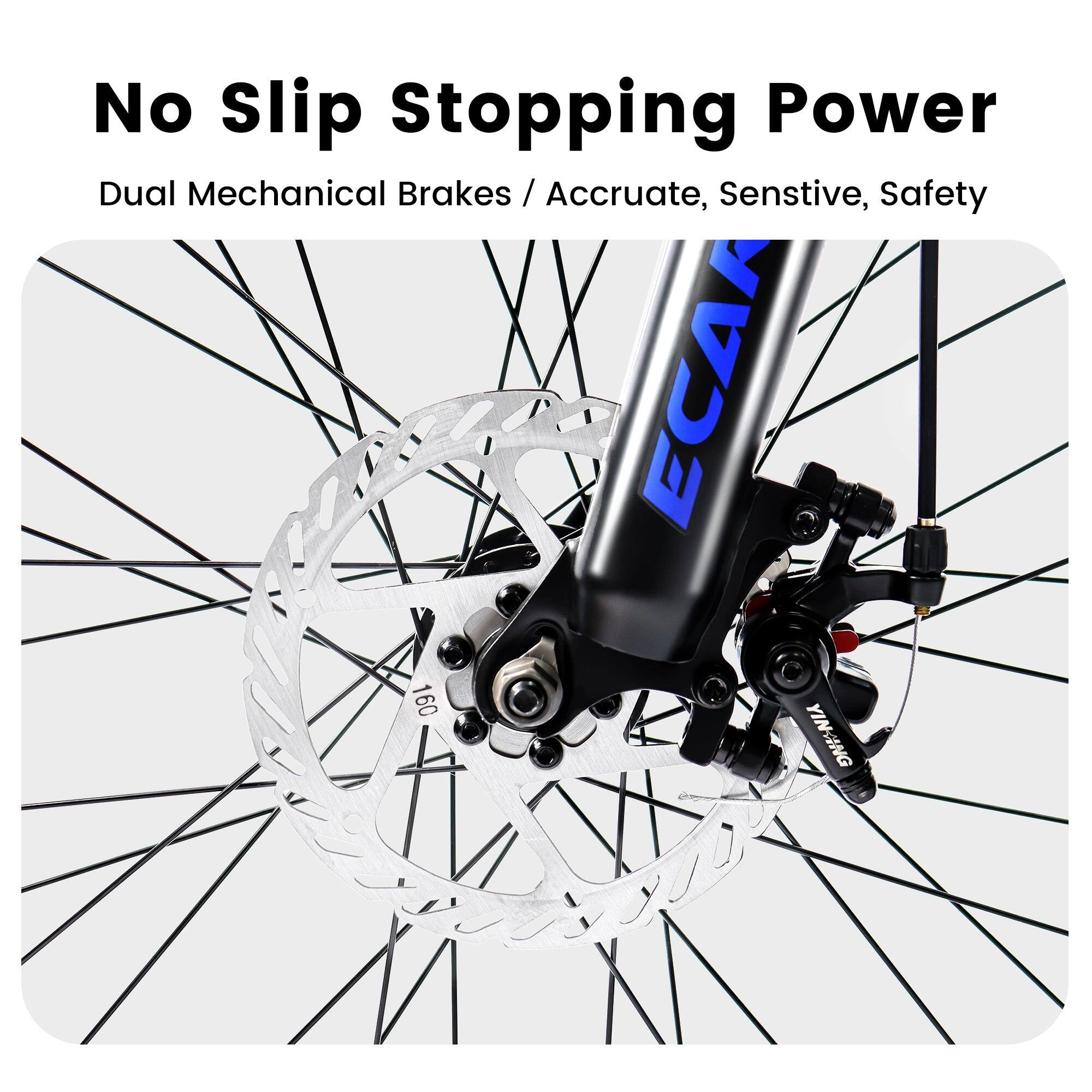 No Slip Stopping Power  
Dual Mechanical Brakes / Accurate, Sensitive, Safety  
ECA 160 YIN YINING
