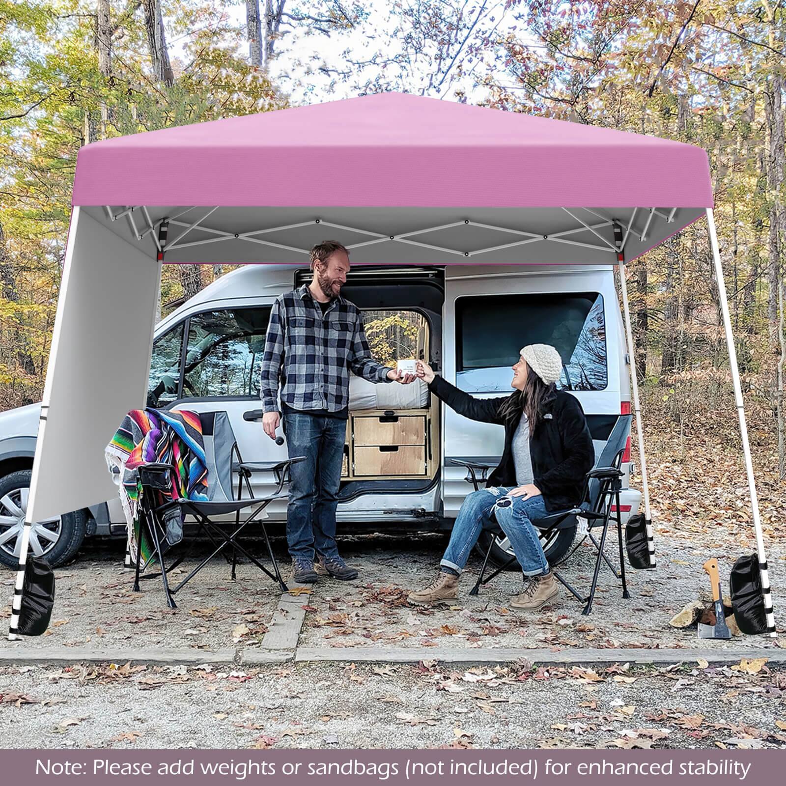 Note: Please add weights or sandbags (not included) for enhanced stability.