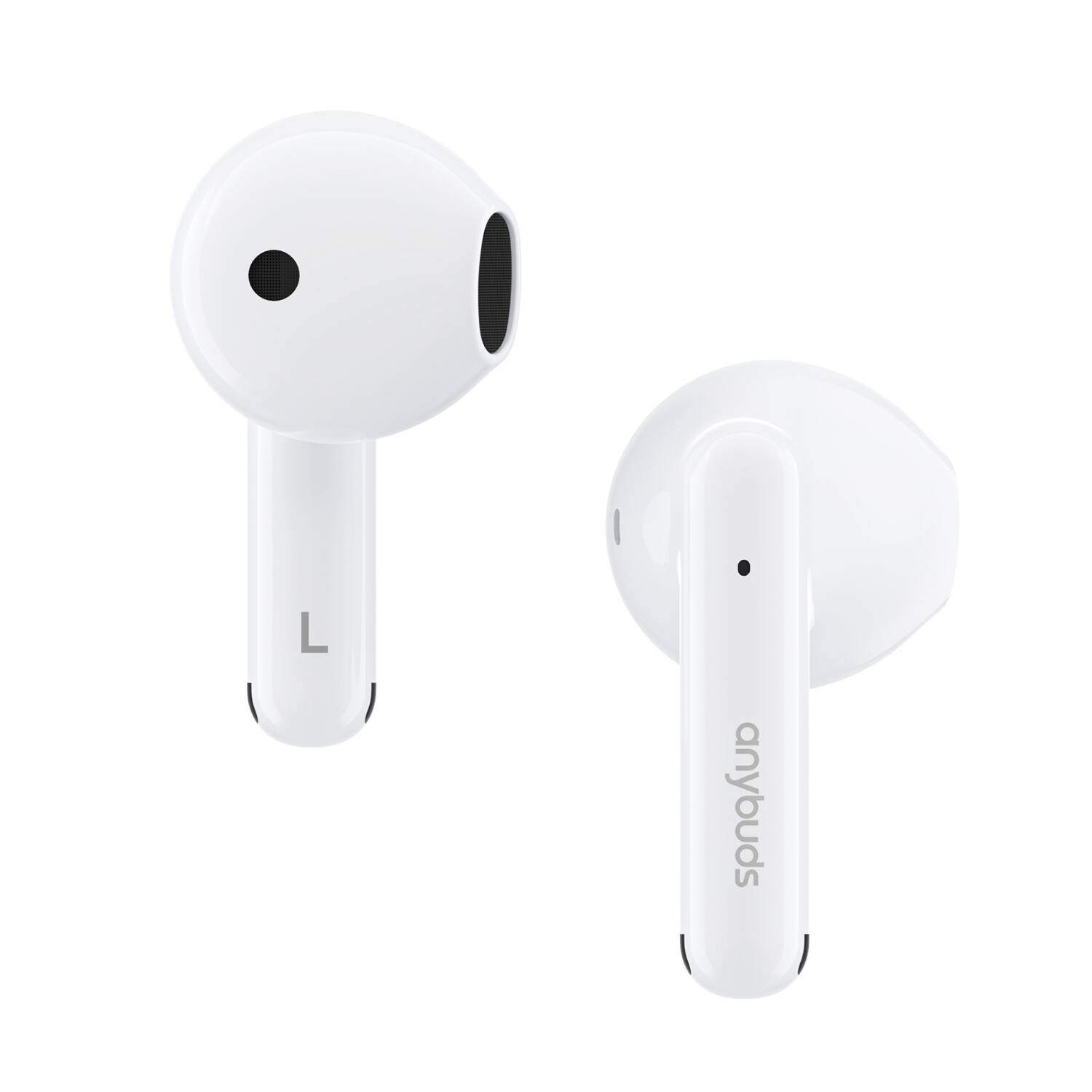 Angle. TOZO - Tozo Anybuds Fits Bluetooth Wireless Earbuds and Charging Case - White - White.