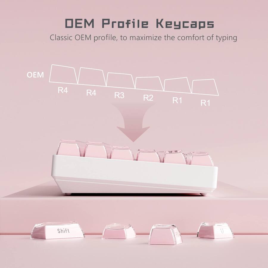 Keycaps Profile R1 R3 Cedar Assembly Keycaps Crystal 60 65 75 Side Printed Elegant Key Caps ...