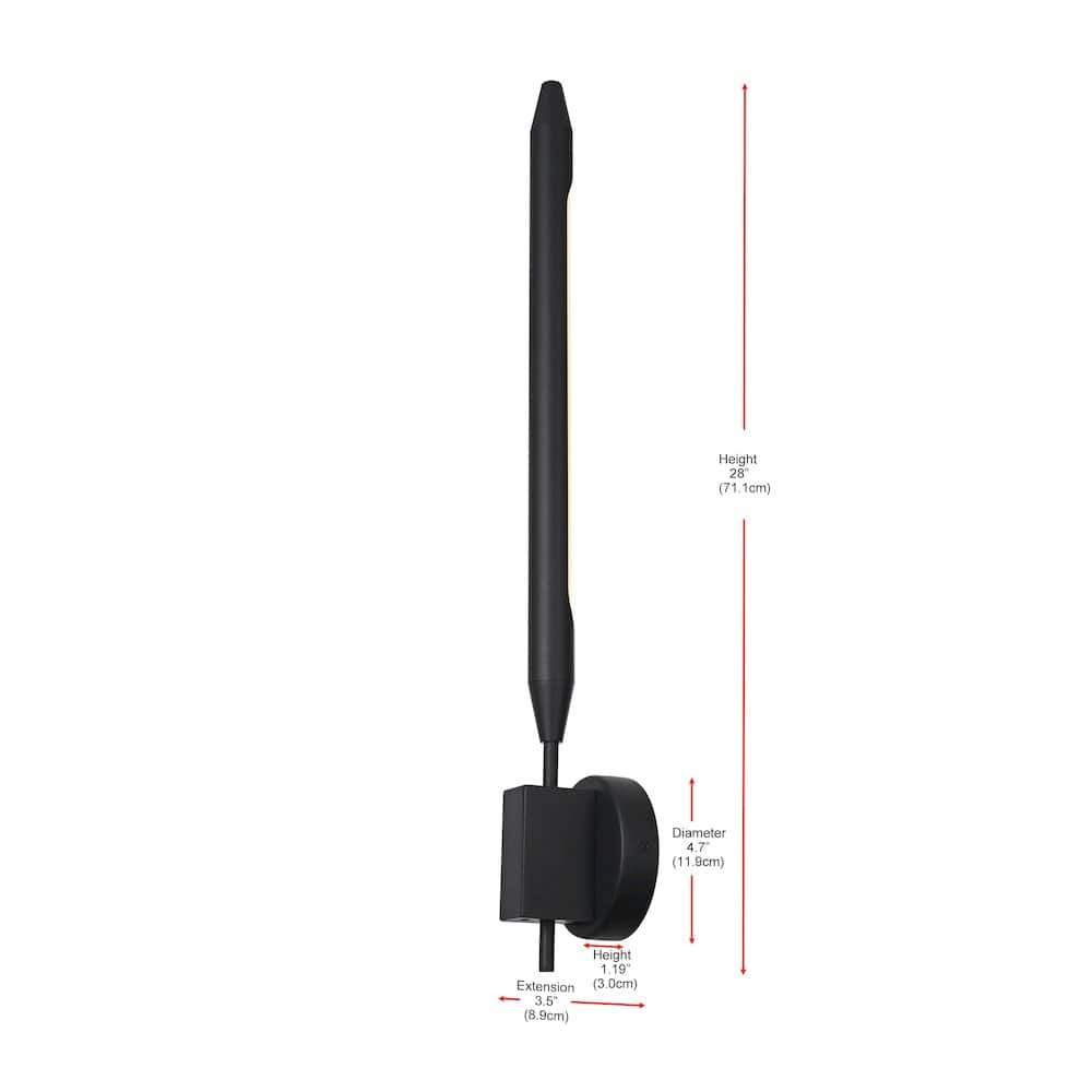 Elegant Lighting - Odin 5 Inch Outdoor Wall Sconce In - Black price history on PriceWatchPro