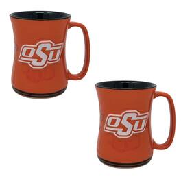 Indigo Falls - Oklahoma State Cowboys 16oz. Sculpted Barista Mug Two-Pack - White