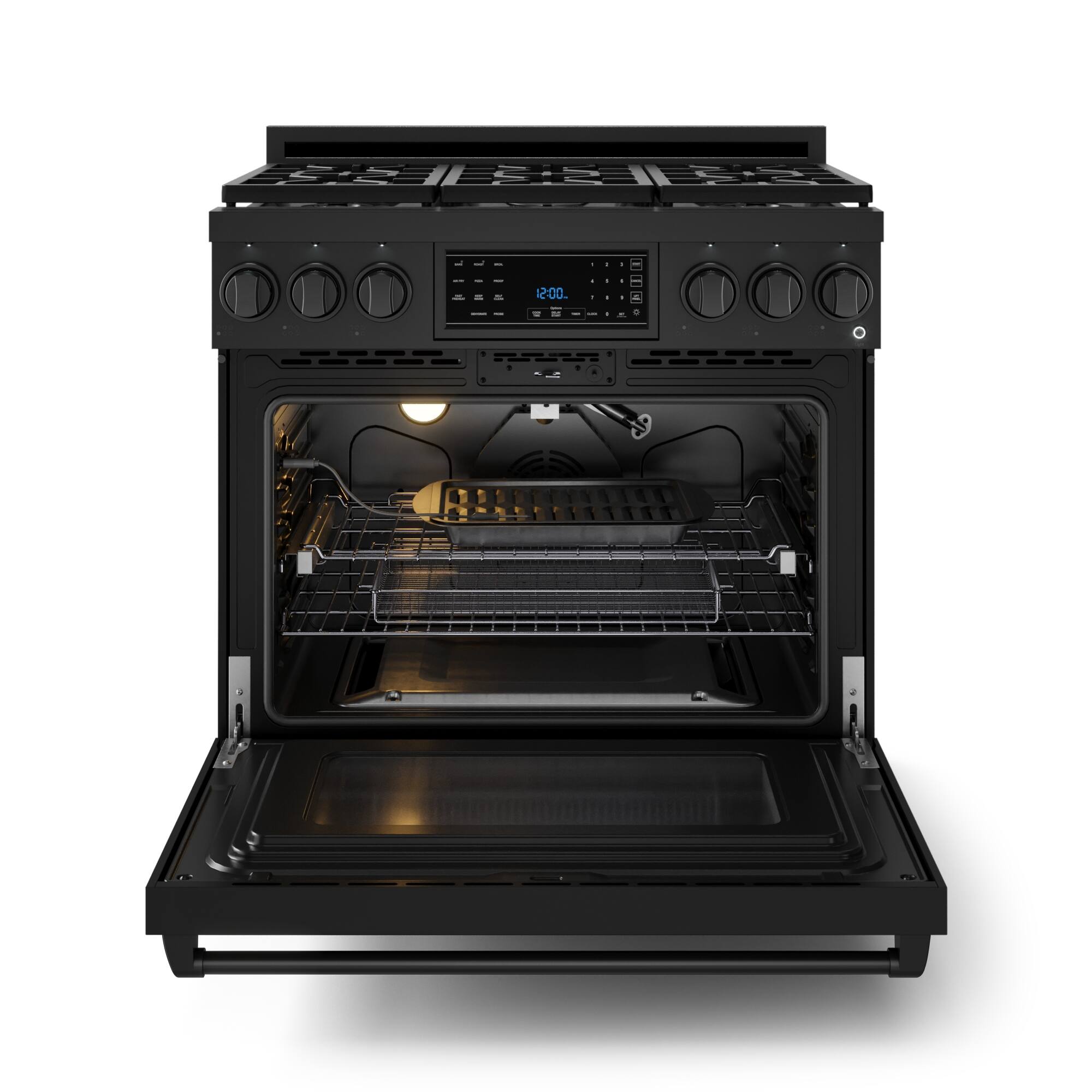 Alt View 11. Thor Kitchen - Gordon Ramsay Series by Thor Kitchen 6.0 Cu. Ft Freestanding Liquid Propane Gas Range - Black.