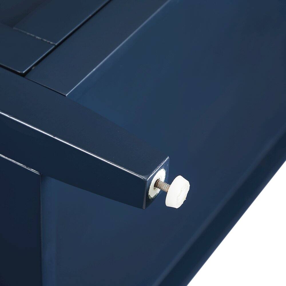 Alt View 4. Crosley Furniture - Silvia Stainless Steel Top Kitchen Island - Navy.