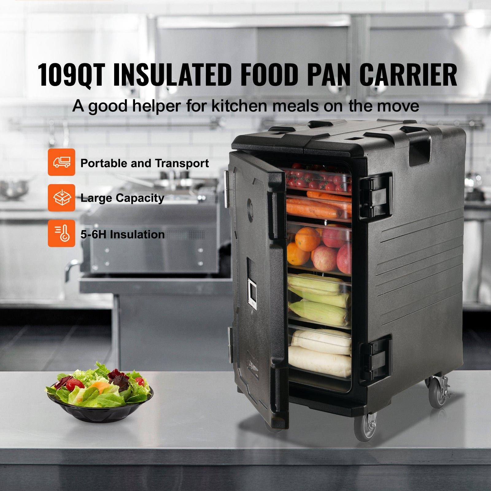 109QT INSULATED FOOD PAN CARRIER  
A good helper for kitchen meals on the move  

- Portable and Transport  
- Large Capacity  
- 5-6H Insulation