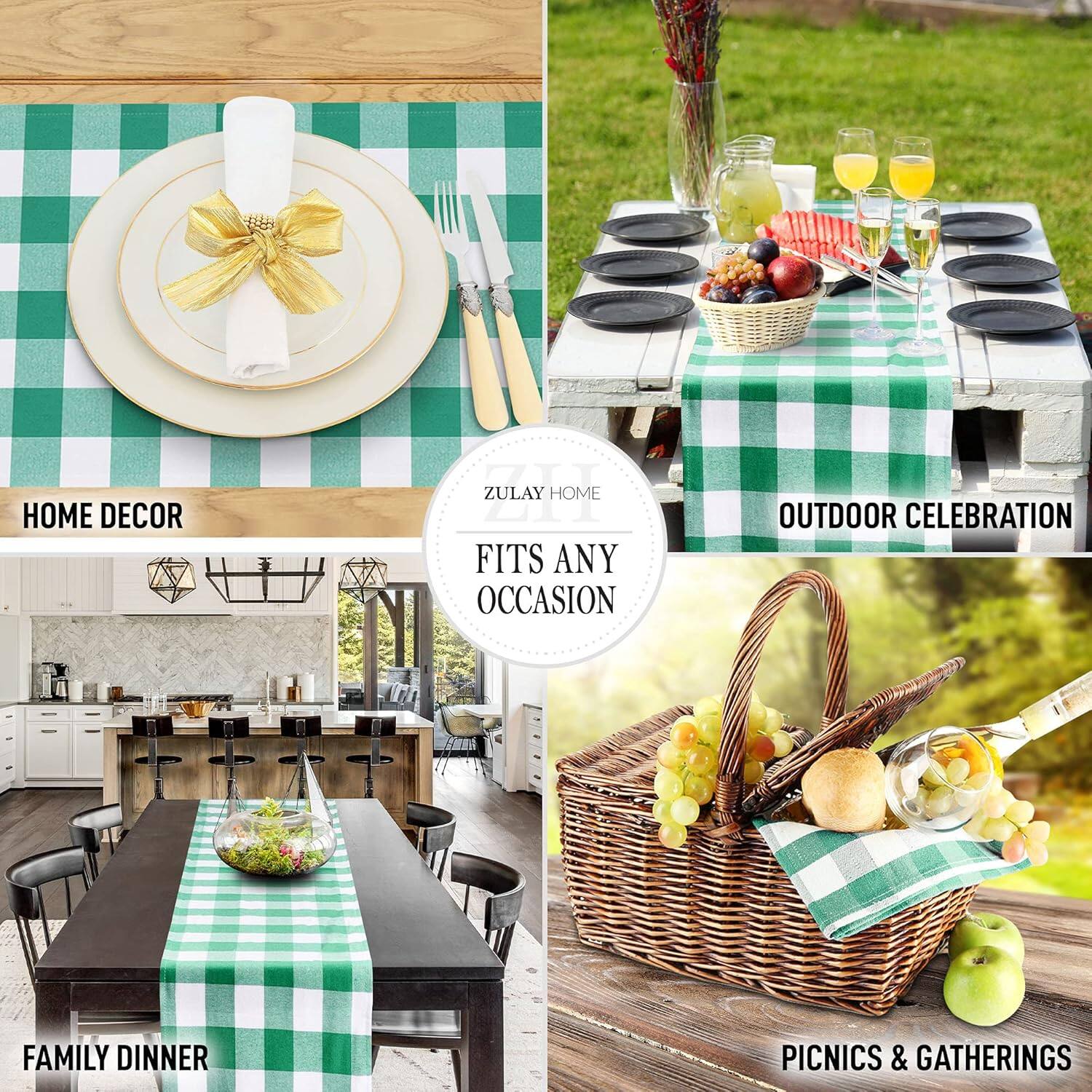 HOME DECOR  
ZULAY HOME  
FITS ANY OCCASION  

OUTDOOR CELEBRATION  
FAMILY DINNER  
PICNICS & GATHERINGS
