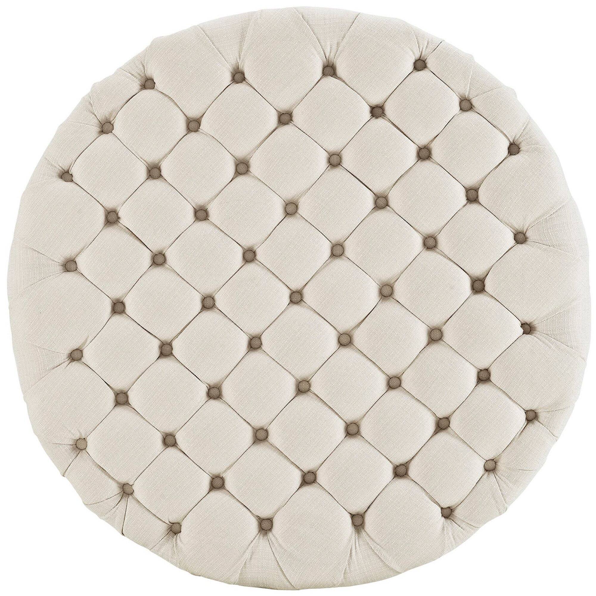 Alt View 1. Modway - Amour Upholstered Fabric Ottoman by Modway - EEI-2225-BEI.