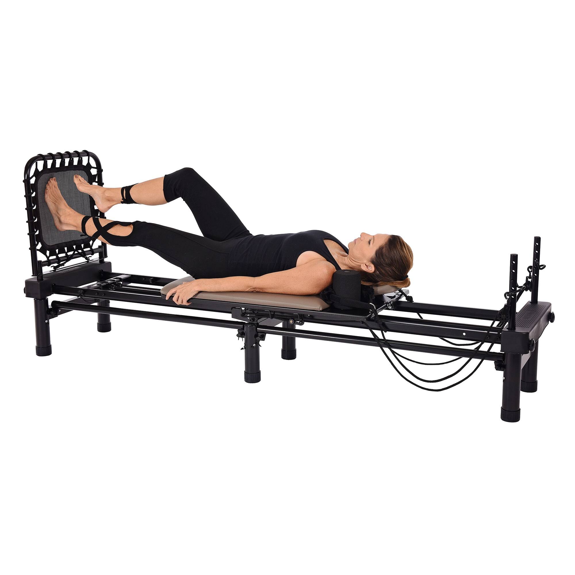Alt View 4. Stamina Products - Stamina AeroPilates Reformer Whole Body Resistance Pilates Workout Board Machine - Gray.