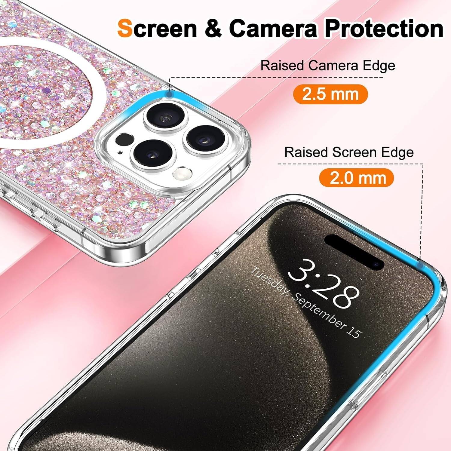 Screen & Camera Protection
Raised Camera Edge 2.5 mm
Raised Screen Edge 2.0 mm
Tuesday, 3:28 September 15