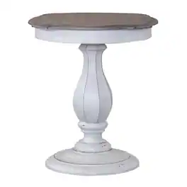 Liberty Furniture Industries - Magnolia Manor Round Accent Table in Antique - White