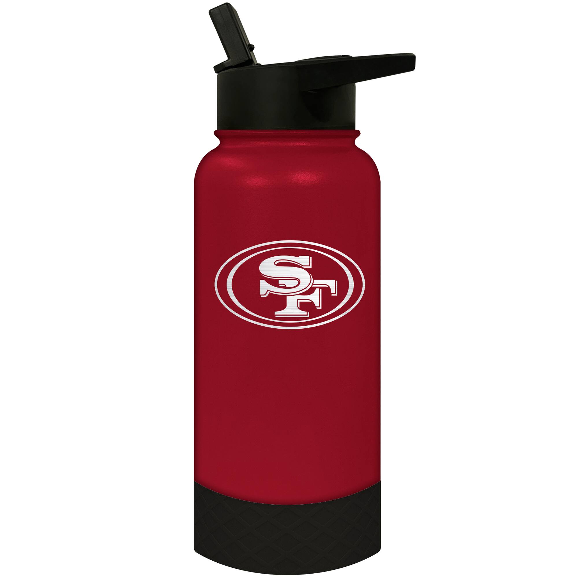 Front. Great American Products - San Francisco 49ers 32oz. Logo Thirst Hydration Water Bottle - Multicolor.