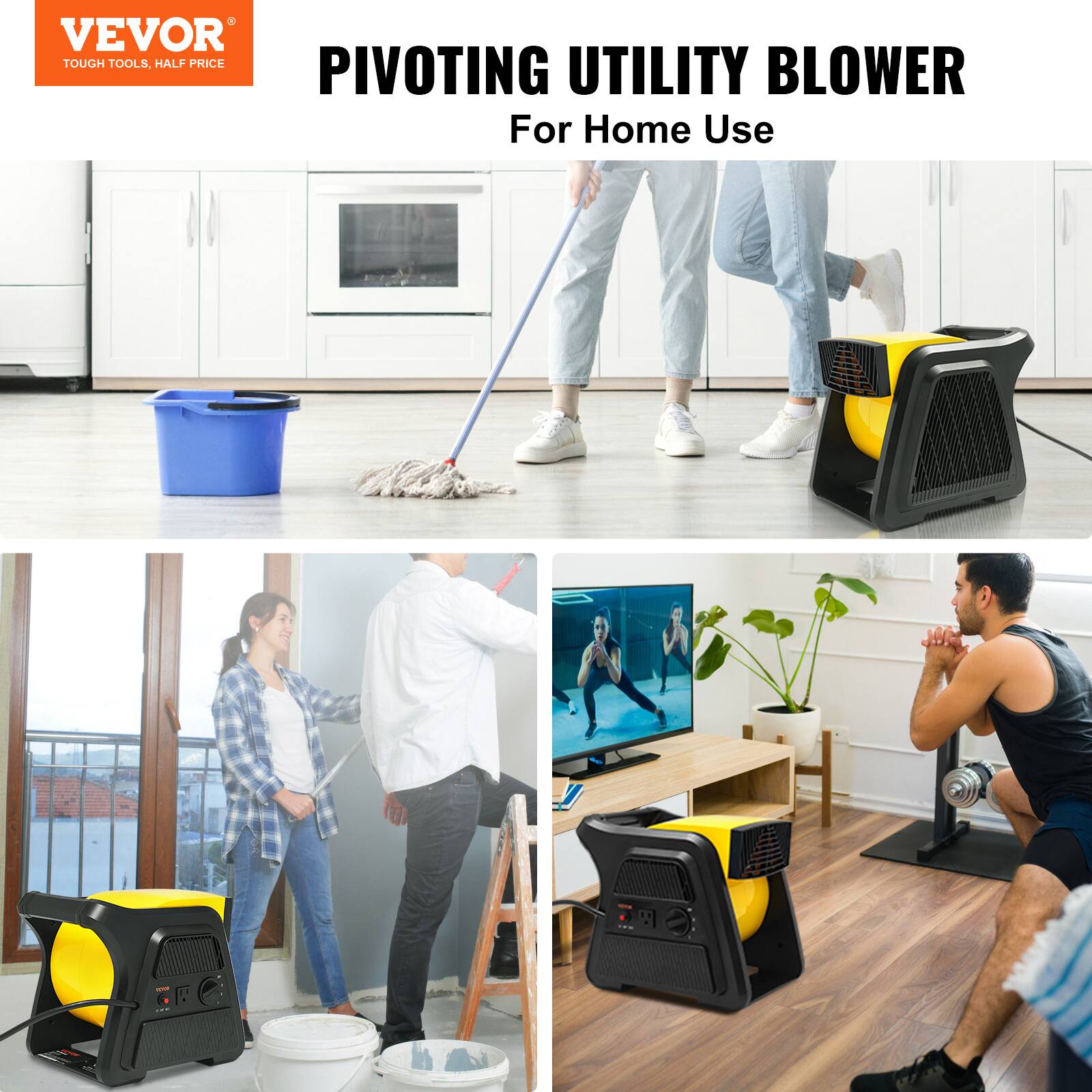 VEVOR TOUGH TOOLS. HALF PRICE PIVOTING UTILITY BLOWER For Home Use