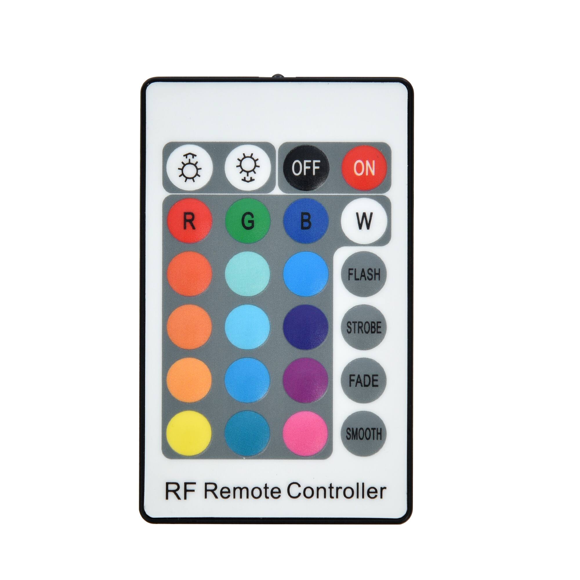 OFF ON R G B W FLASH STROBE FADE SMOOTH RF Remote Controller
