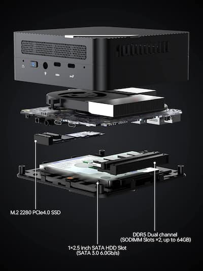 Minisforum UM773 Lite Mini PC, AMD Ryzen 7 7735HS, 32GB RAM, 1TB Minisforum UM773 Lite Mini PC, AMD Ryzen 7 7735HS, 32GB RAM, 1TB