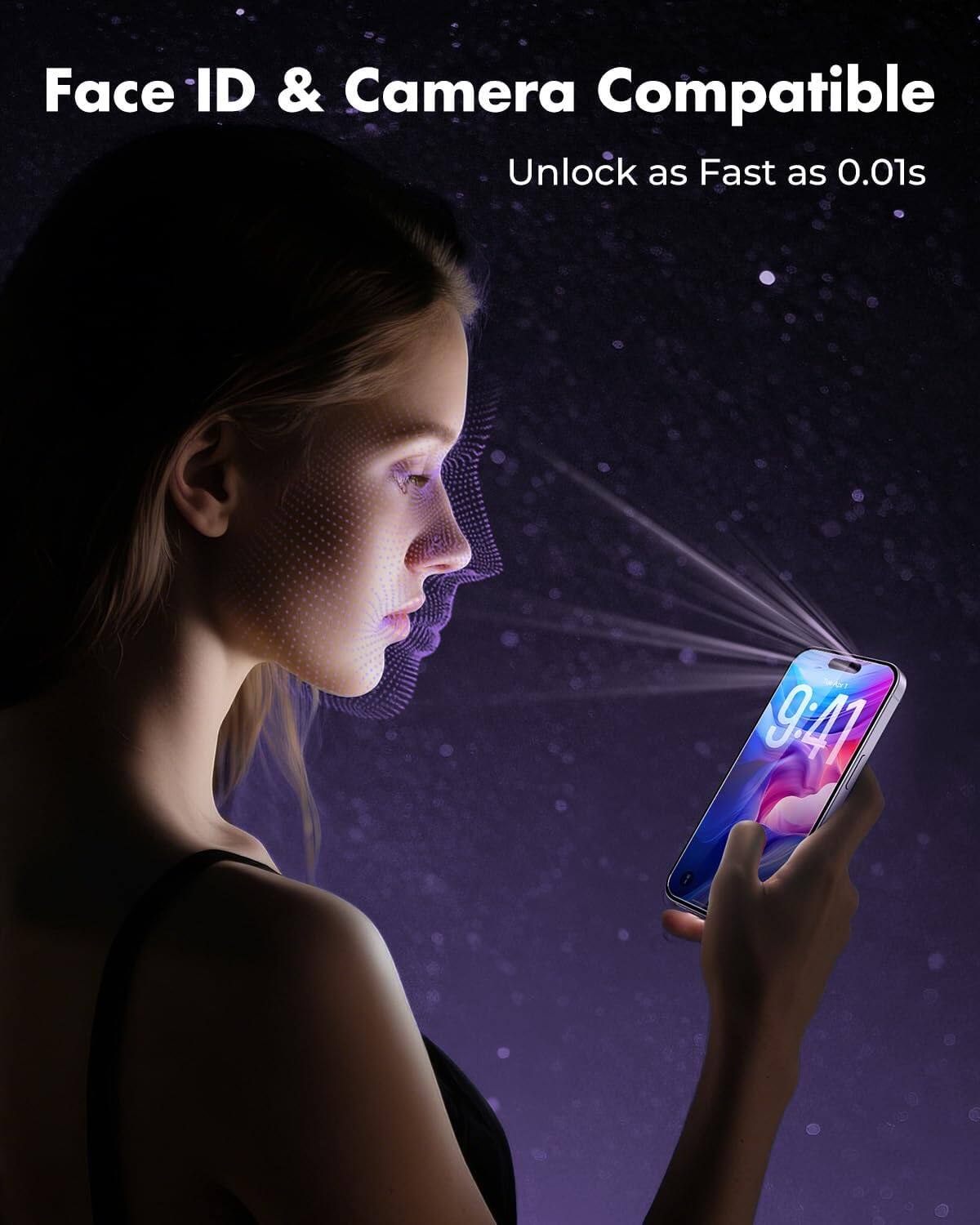 Face ID & Camera Compatible  
Unlock as Fast as 0.01s