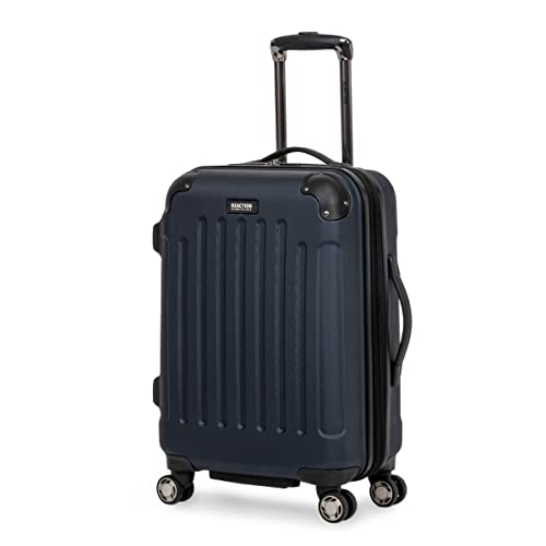 Front. Vulpecula Spade - Renegade Luggage Expandable 8-Wheel Spinner Lightweight Hardside Suitcase, Navy Blue, 20-Inch Carry On - Navy Blue.