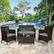 Alt View 2. Gymax - Gymax 4PCS Patio Rattan Conversation Furniture Set Outdoor w/ Gray Cushion - Gray.