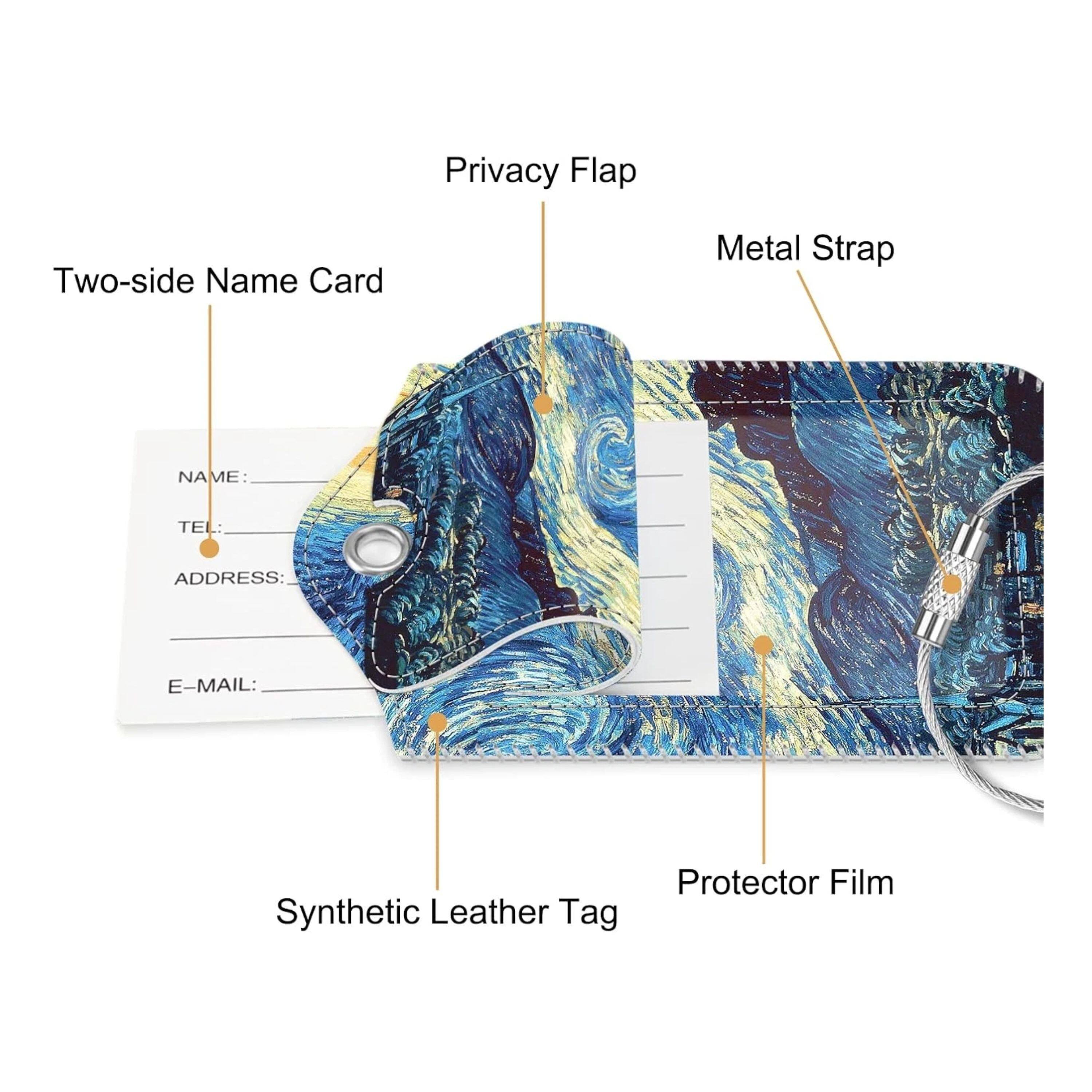 Privacy Flap  
Two-side Name Card  
Metal Strap  
NAME:  
TEL:  
ADDRESS:  
E-MAIL:  
Synthetic Leather Tag Protector Film