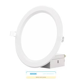 Infibrite - 6 In. Ultra-Thin Recessed LED Downlight 12W 1050LM Adjustable Wet Rated, Triac Dimmable 24-Pack - White