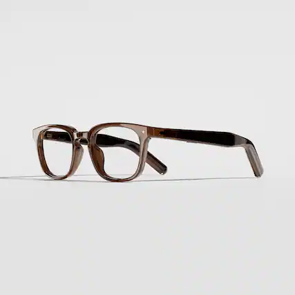 Front. VONDER - OSLO AI Smart Glasses that Translate, Call & Remember, 16h+ Battery, Premium Audio, Privacy-First, Clear Lenses - Whiskey.