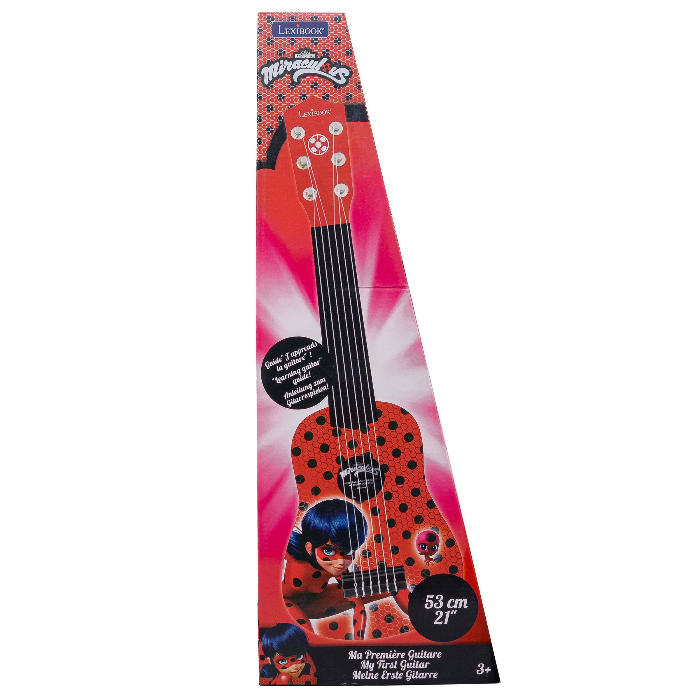 LEXIBOOK  
TAG HIGH Minicull.re LEXIBOOK  
quitare 3 apprends I Guide' la quilar" "Learning guide! zum Anleitung  
53 cm 21"  
Ma Première Guitare My First Guitar Meine Erste Gitarre  
3+
