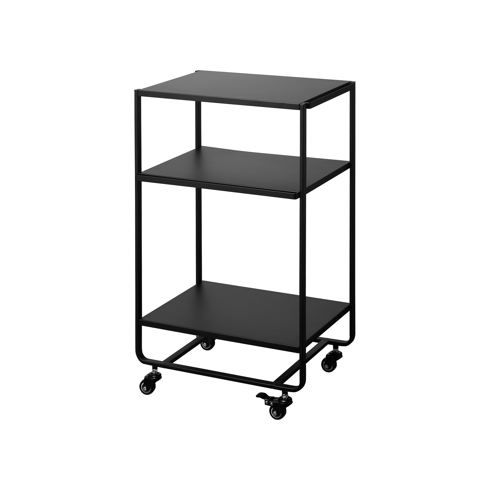 Angle. Yamazaki Home - Rolling Utility Cart (32" H)  - Steel - White.